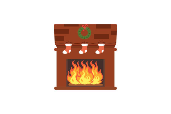 Christmas Asset Chimney Vector Illustration Review