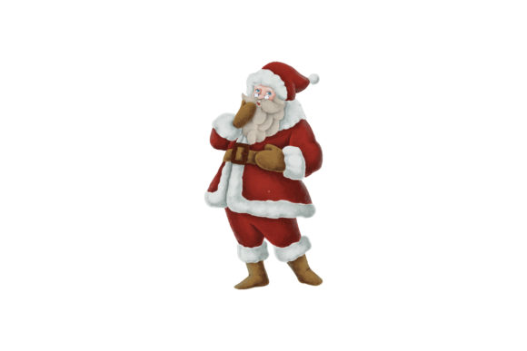 Christmas Asset Santa Trace Illustrations for Festive Design Projects