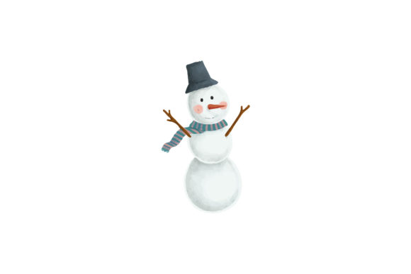 Christmas Asset Snowman Trace Illustration Review