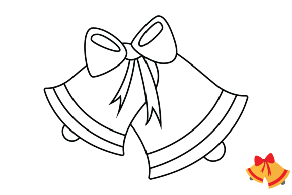 Christmas Bell Coloring Illustrations for Design Projects