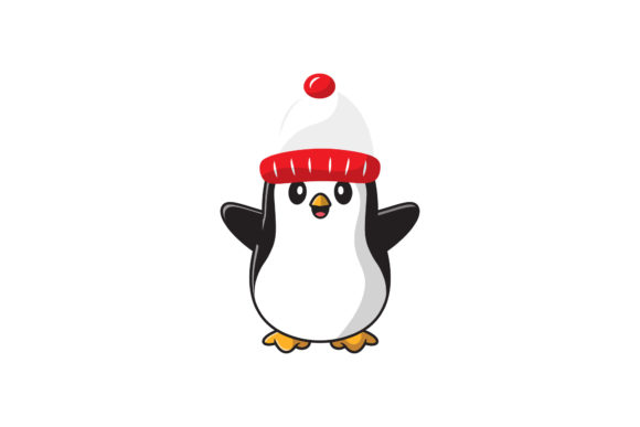 Christmas Character Penguin Vector Asset for Crafting and Design