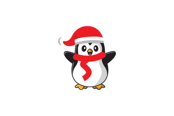Christmas Character Penguin Vector Illustration for Branding