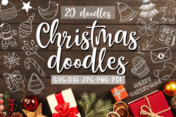Christmas Doodles Cut Files for Creative Design Projects
