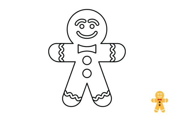 Christmas Gingerbread Coloring Illustrations