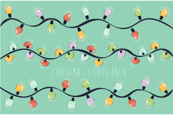 Christmas Lights Illustration Design for Digital Sellers