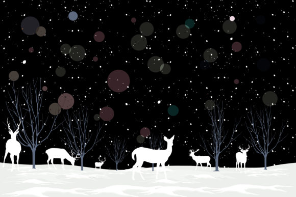 Christmas Night Beauty Illustration for Digital Product Creators