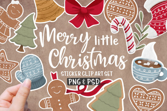 Christmas Sticker Clipart Set for Festive Crafting