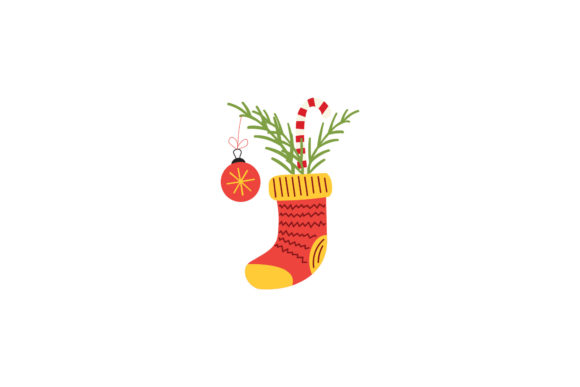 Christmas Vector Asset Stocking for Illustrations