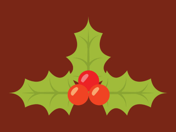 Illustration Christmas Holly for Crafting and Design