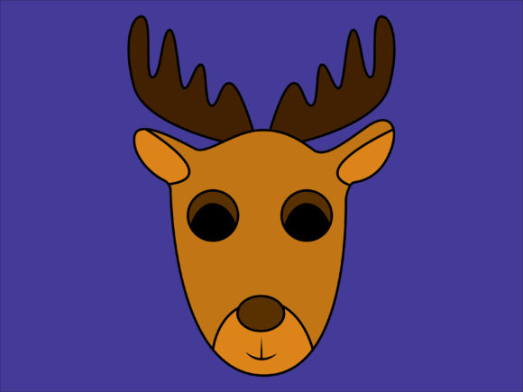 Illustration Christmas Reindeer 2 for Branding and Packaging