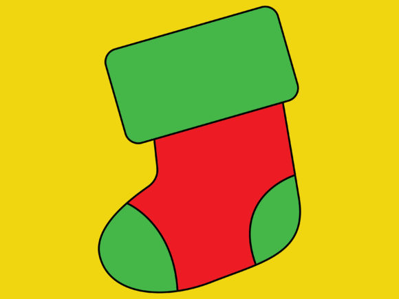 ILLUSTRATION CHRISTMAS STOCKING 2 for Branding and Seasonal Design