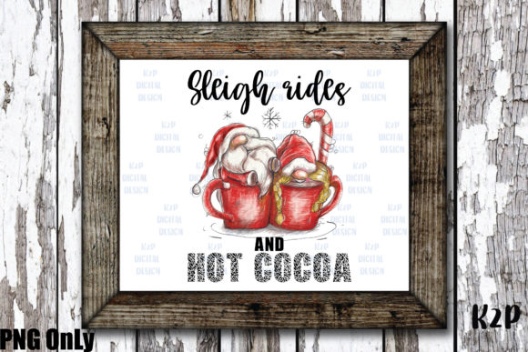 Sublimation Christmas Gnome Hot Cocoa Illustrations